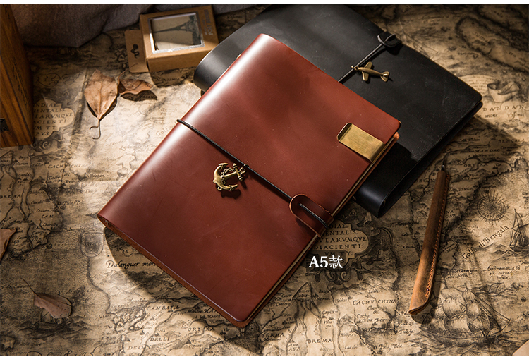 Handmade First Layer Leather Book Genuine Leather Hand Account Binder Notebook Retro Nostalgic Travel Diary Book A5a6a7