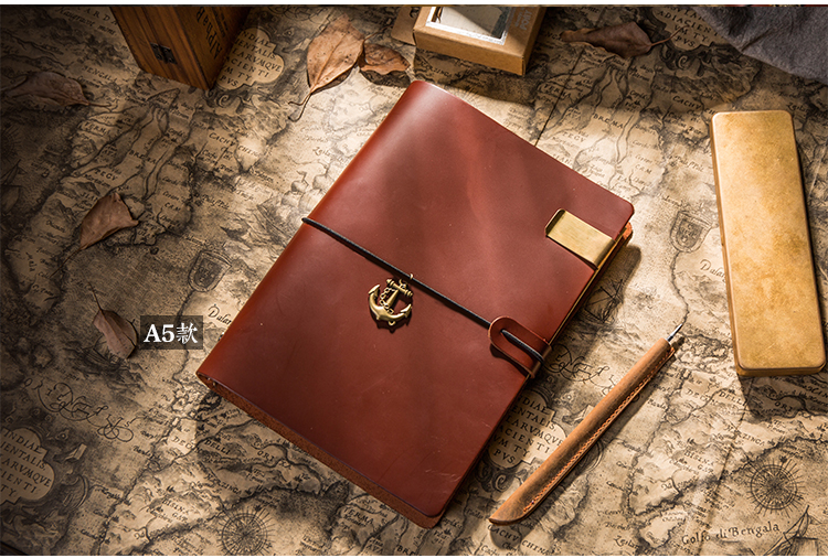 Handmade First Layer Leather Book Genuine Leather Hand Account Binder Notebook Retro Nostalgic Travel Diary Book A5a6a7
