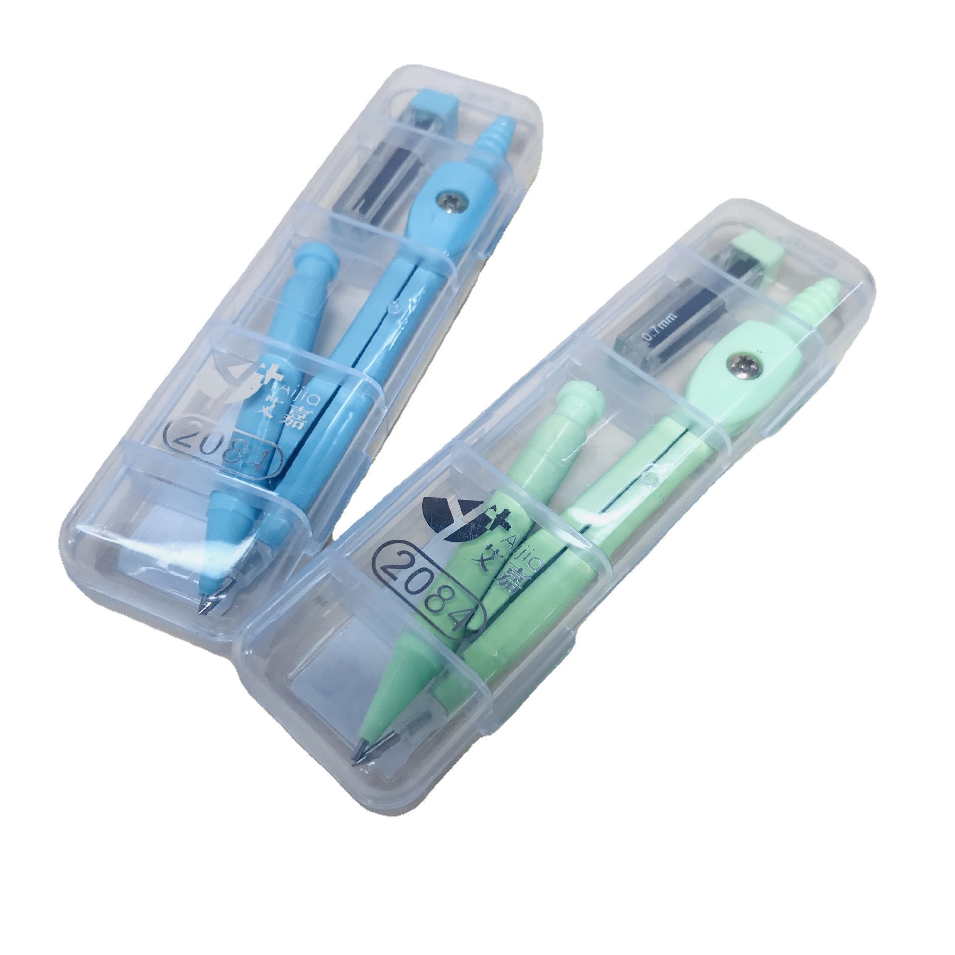 Middle School Students Learn to Use Compasses + Triangular Plate Ruler Sets 8-Piece Set Gift Box Math Drawing Tools Custom Logo