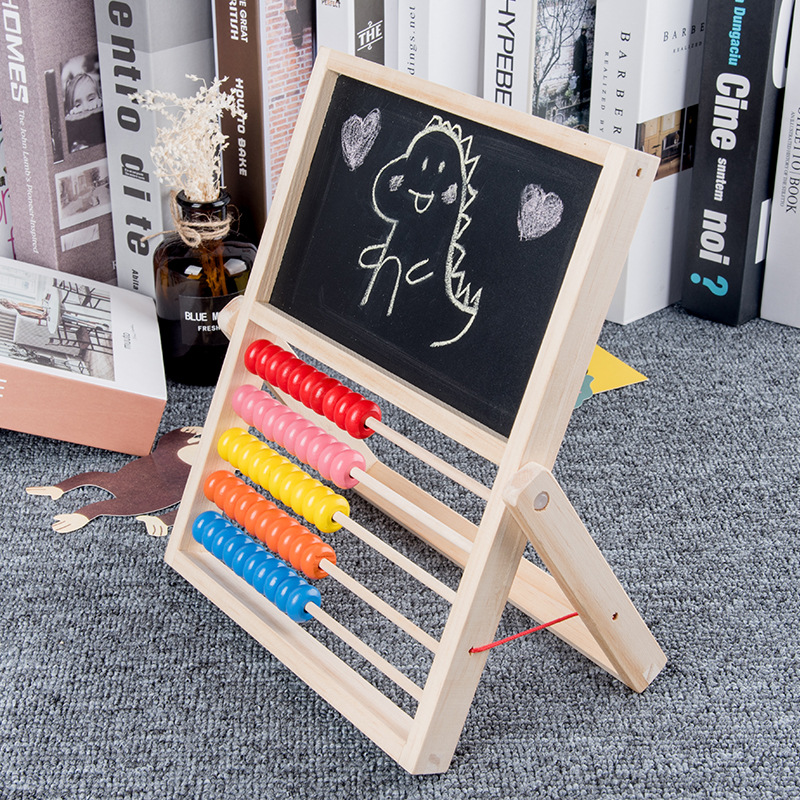 Children's Drawing Board Erasable Household Small Blackboard Easel Learning Writing Whiteboard Magnetic Ball Pen Dust-Free Baby Doodle