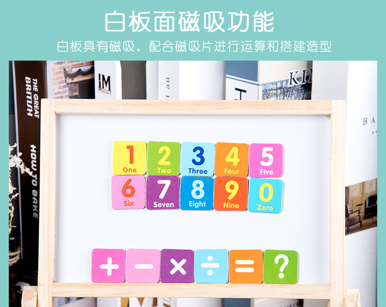 Children's Drawing Board Erasable Household Small Blackboard Easel Learning Writing Whiteboard Magnetic Ball Pen Dust-Free Baby Doodle