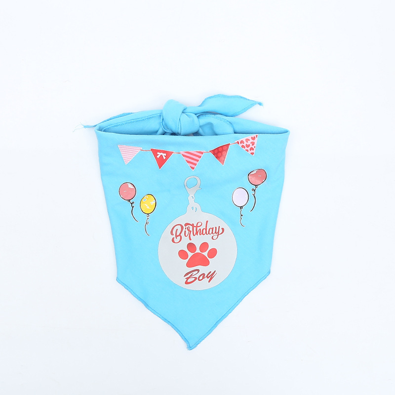 Factory Direct Supply Pet Supplies Wholesale Dog Supplies Pet's Saliva Towel Spot Color Checked Cloth Triangular Binder