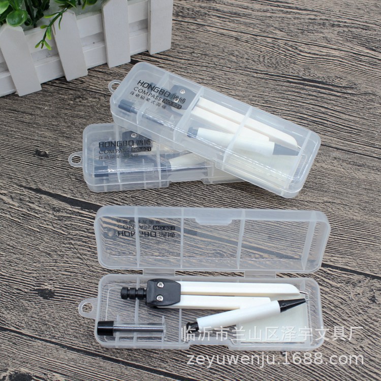 Wholesale Student Compasses Mechanical Pencil Pen Plastic Compasses with Pencil Refill Children&#039;s Geometric Drawing Supplies 921