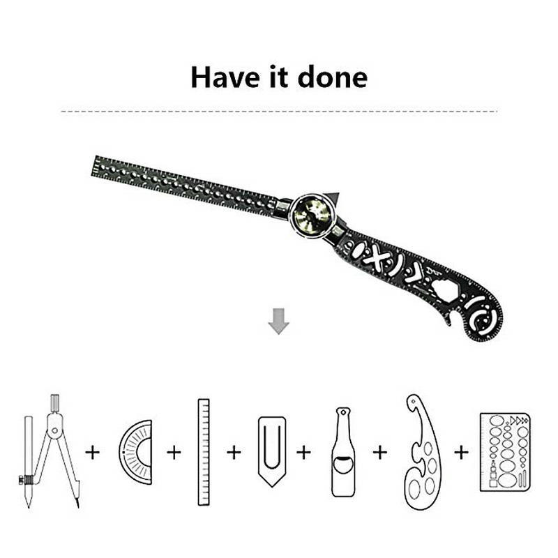 Wholesale Amazon Drawing Compass Multifunctional Drawing Ruler Creative Magnetic Drawing Ruler Compasses