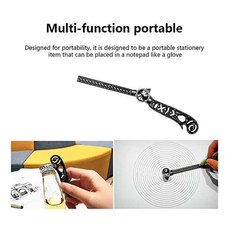 Wholesale Amazon Drawing Compass Multifunctional Drawing Ruler Creative Magnetic Drawing Ruler Compasses