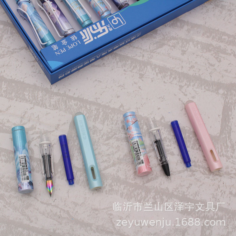 851M Changeable Bag Heat-Sensitive Erasable Pen Student Cartoon Young Girl Colorful Posture Calligraphy Ball Pen Get Ink Sac Free 851M Changeable Bag Heat-Sensitive Erasable Pen Student Cartoon Young Girl Colorful Posture Calligraphy Ball Pen Get Ink Sac Free