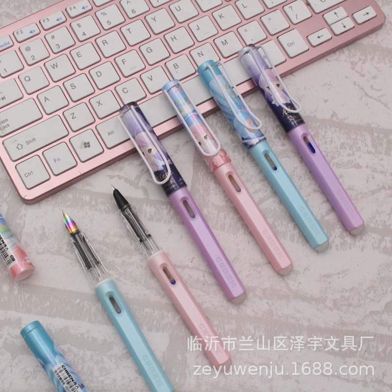 851M Changeable Bag Heat-Sensitive Erasable Pen Student Cartoon Young Girl Colorful Posture Calligraphy Ball Pen Get Ink Sac Free 851M Changeable Bag Heat-Sensitive Erasable Pen Student Cartoon Young Girl Colorful Posture Calligraphy Ball Pen Get Ink Sac Free