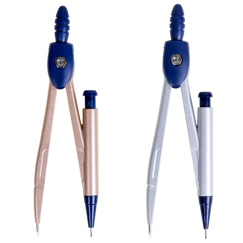 Xiaoyuer 2076 Metal Zinc Alloy Compasses Set Mechanical Pencil Pen Type Metal Compass + 0.7mm Pencil Refill Wholesale
