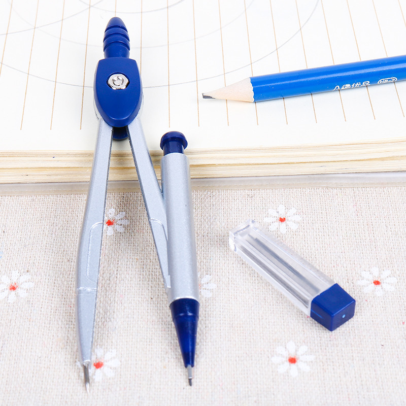 Xiaoyuer 2076 Metal Zinc Alloy Compasses Set Mechanical Pencil Pen Type Metal Compass + 0.7mm Pencil Refill Wholesale