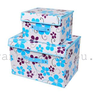 Two-piece non-woven storage box with buckle Binder coated waterproof storage box