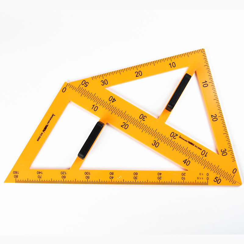 Large Set Square Teaching Triangular Plate Ruler Compasses Protractor Magnetic Set Teaching Demonstration Tools for Teachers