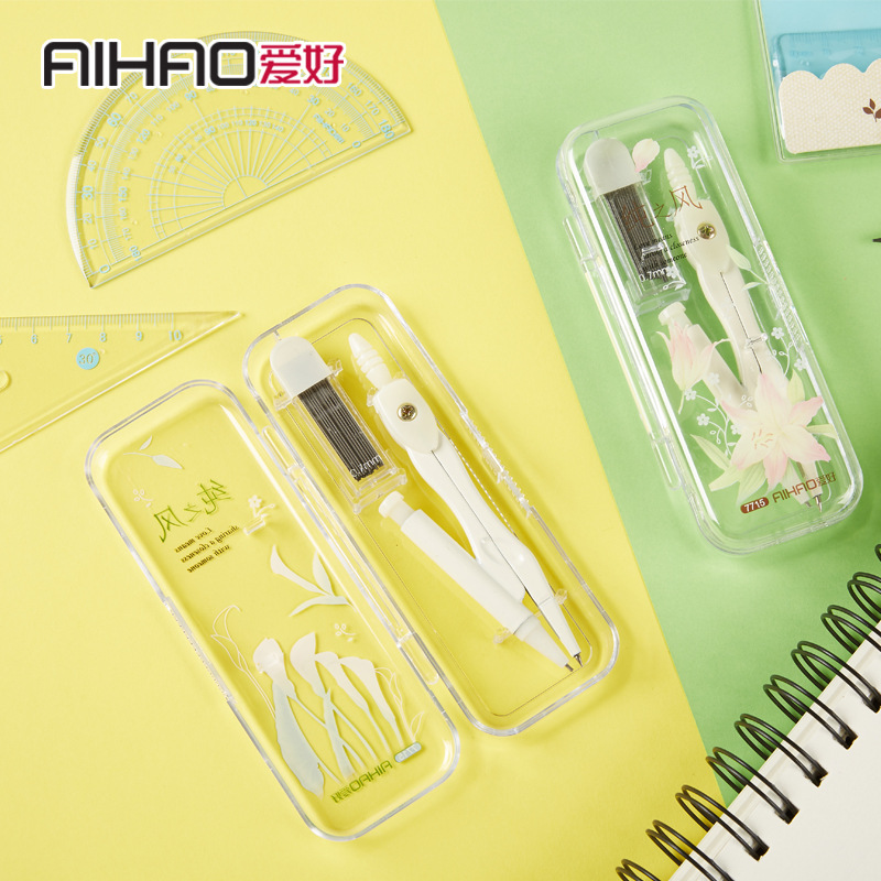 Hobby Compasses Painting Tools Set Student Drawing Fresh Candy Color Rulers Set Drawing Tool 7715