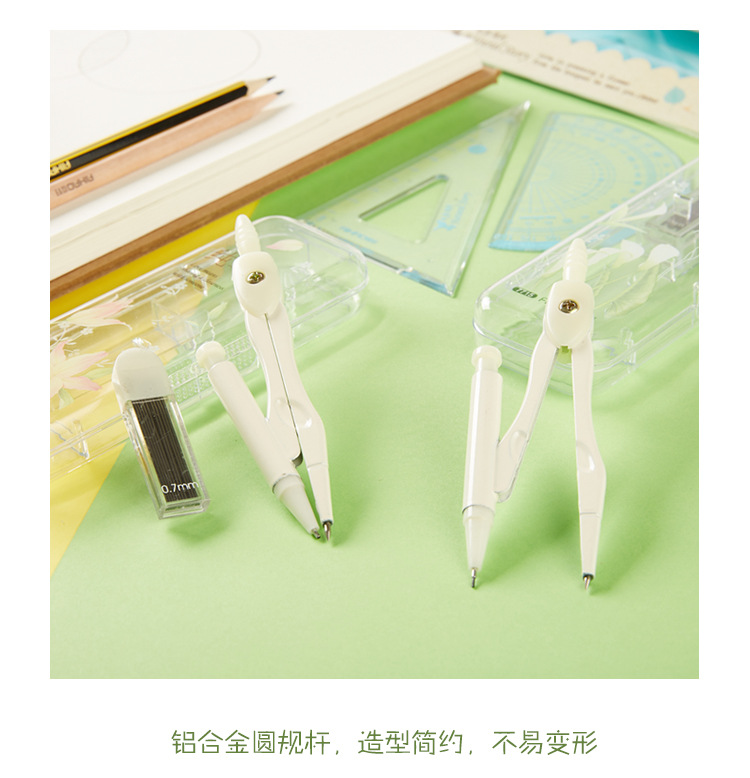 Hobby Compasses Painting Tools Set Student Drawing Fresh Candy Color Rulers Set Drawing Tool 7715