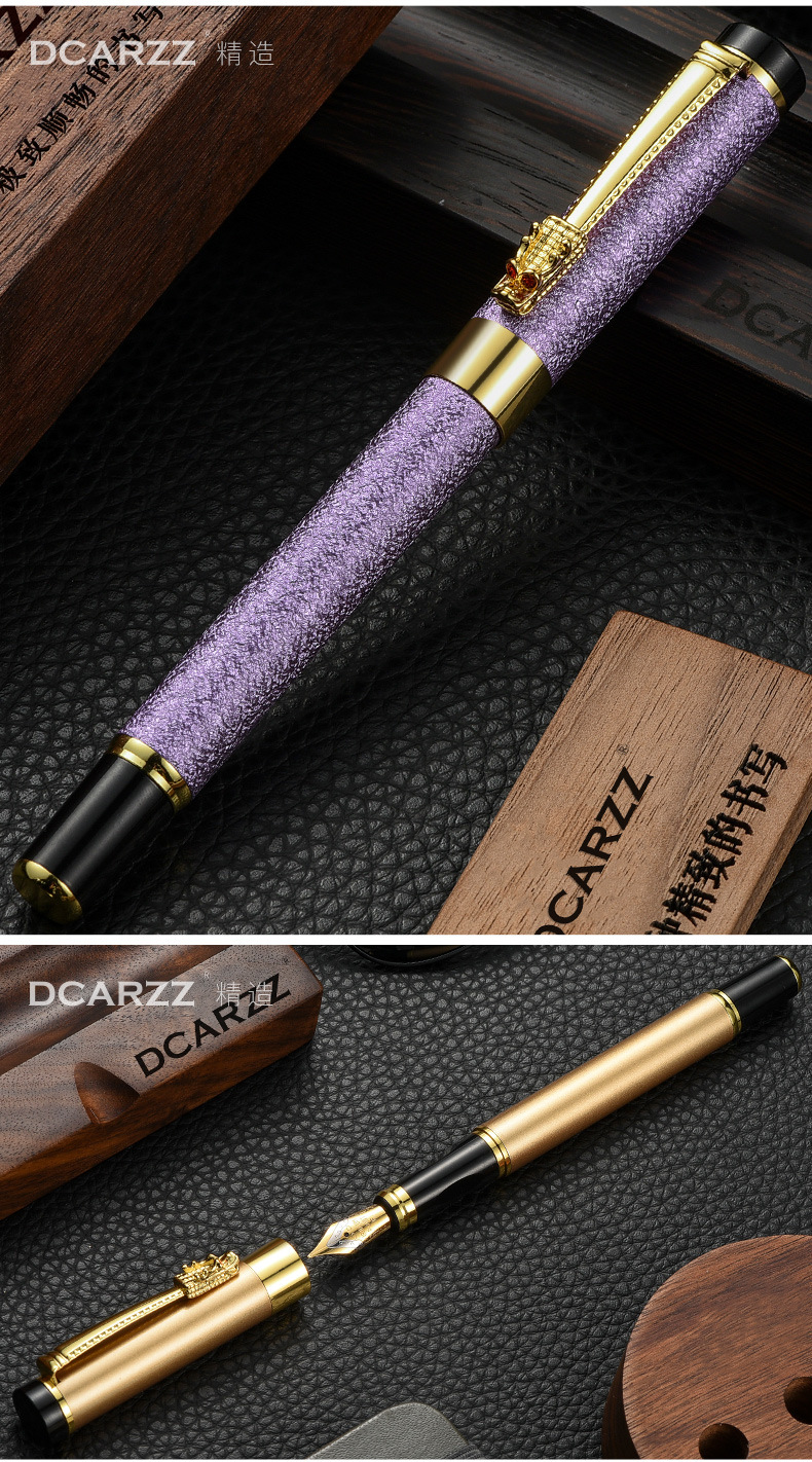 High-End Business Metal Roller Pen Ink Sac Pen Elementary School Student Roller Pen Gift Ball Pen Lettering Package Gift Box