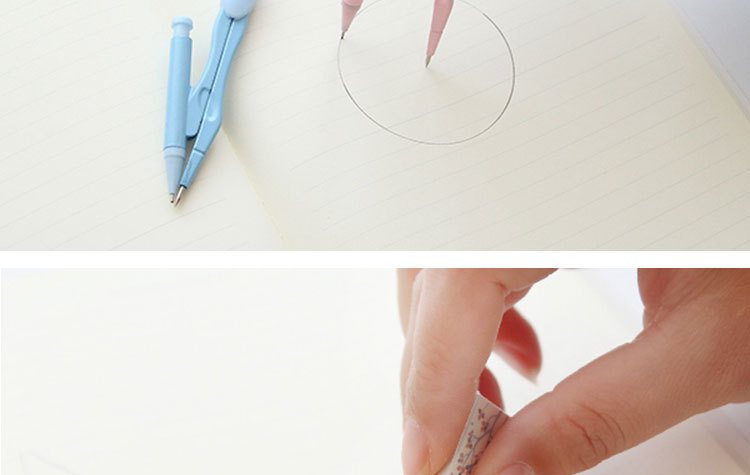 Aihao Stationery Fresh Mysterious Garden Drawing Ruler Set Triangular Plate Compasses 7707 8-Piece Set