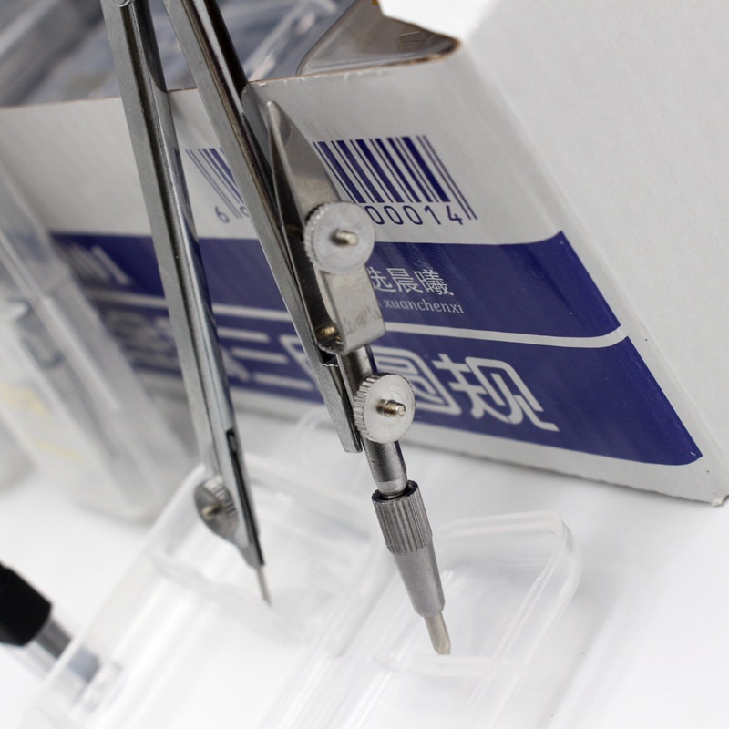Wholesale Compasses Metal Three-Purpose Compasses Student Geometry Drawing Compass Compasses All Metal Three-Purpose Yuan Gauge Office Stationery