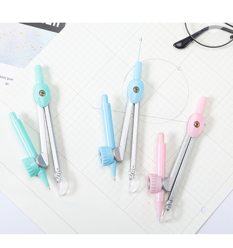 Compasses Drawing Set Student Compasses Drawing Tools 7-Piece Set Exam Compasses Ruler Set Stationery Wholesale
