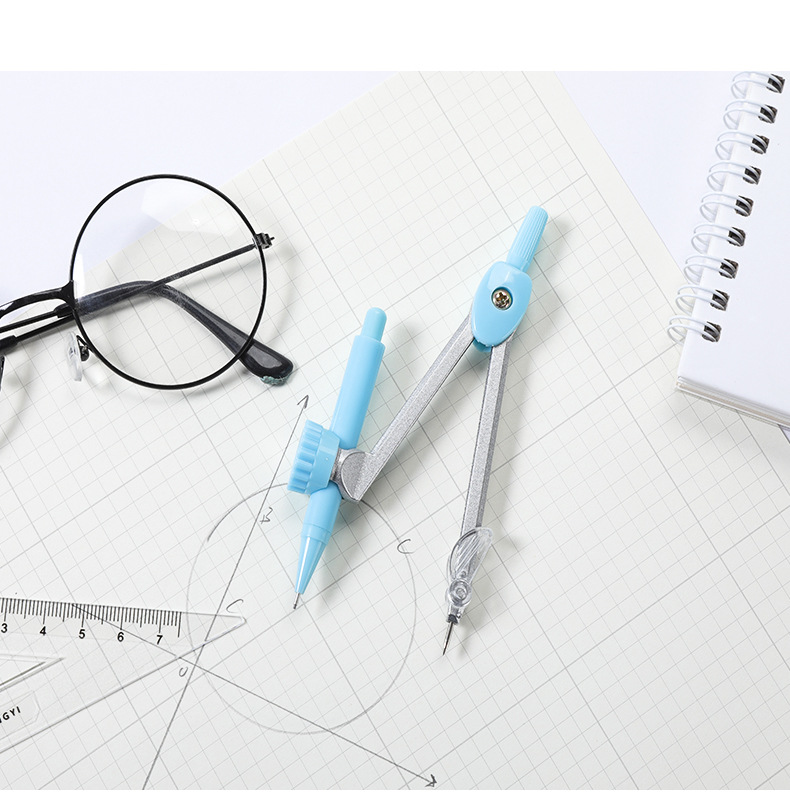 Compasses Drawing Set Student Compasses Drawing Tools 7-Piece Set Exam Compasses Ruler Set Stationery Wholesale