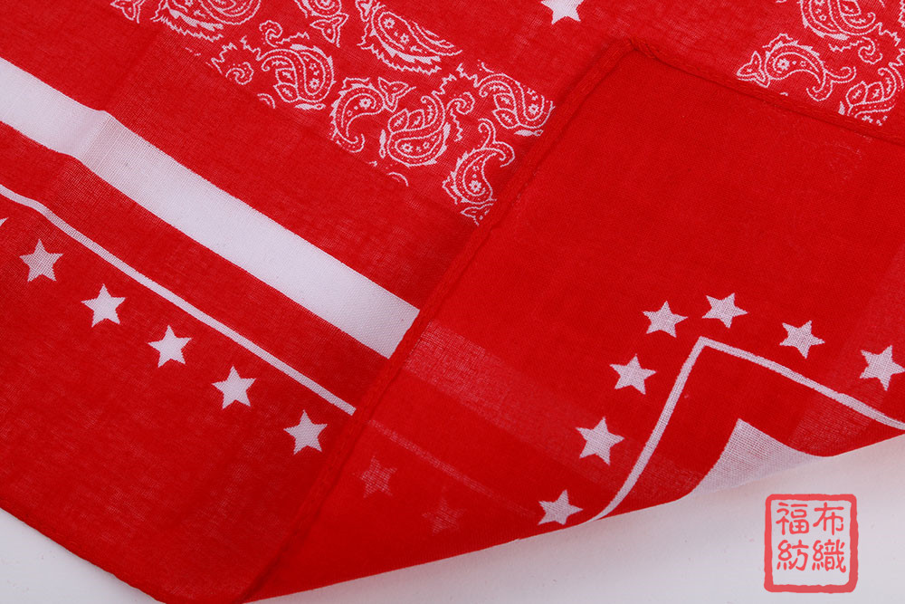 Xin Zhilei Same Hair Band Red Five Pointed Star Square Towel Pure Cotton Hip Hop Sports Cycling Headscarf Triangular Binder Customizable