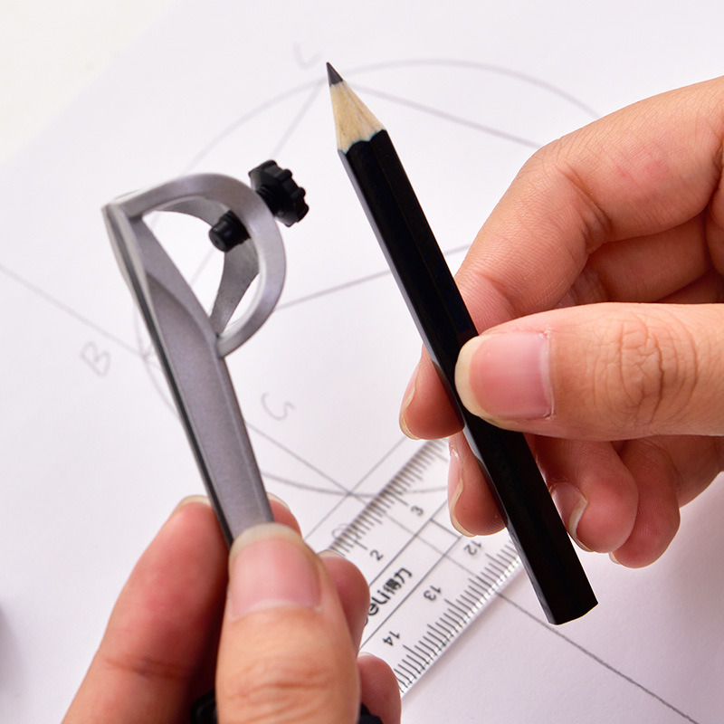 Deli 72151 Compasses Professional Drawing Drafting Design Tools Student Exam Stationery Compasses Set Ruler Set