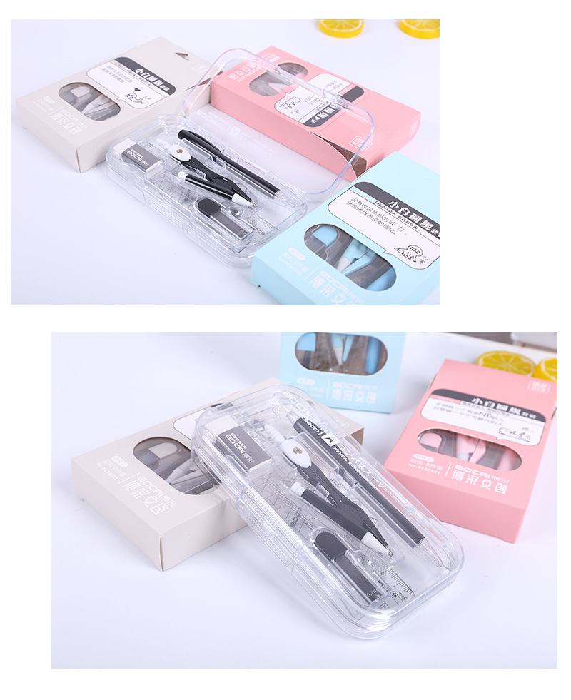 Compasses Set Eight-Piece Set Multi-Functional Compasses Drawing Professional Drafting Tool Set Ruler Stationery Wholesale