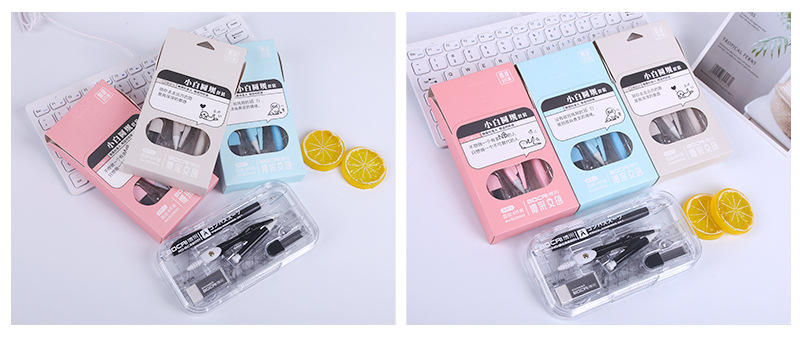 Compasses Set Eight-Piece Set Multi-Functional Compasses Drawing Professional Drafting Tool Set Ruler Stationery Wholesale
