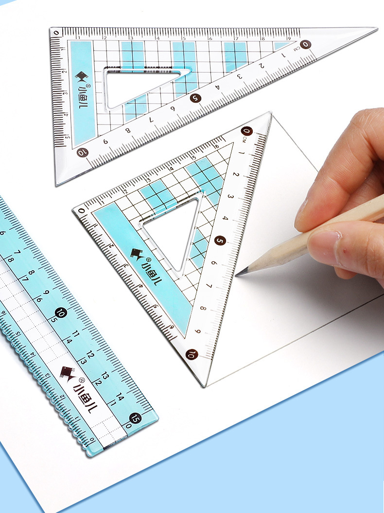 Elementary School Student Ruler Sets Transparent 15cm Wave Ruler Aluminum Alloy Compasses Protractor Set Square 4 PCs Set Wholesale Elementary School Student Ruler Sets Transparent 15cm Wave Ruler Aluminum Alloy Compasses Protractor Set Square 4 PCs Set Wholesale