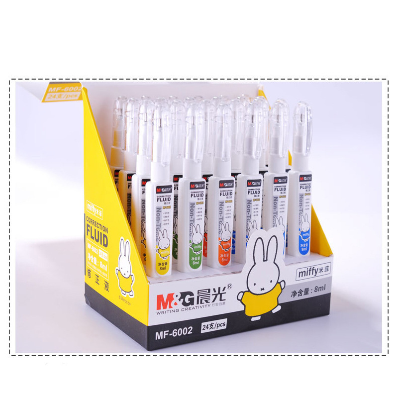 Correction Fluid 6002 Mifei Correction Fluid Student Correction Fluid Cute Correction Pen White Quick-Drying Correction Fluid Correction Fluid 6002 Mifei Correction Fluid Student Correction Fluid Cute Correction Pen White Quick-Drying Correction Fluid