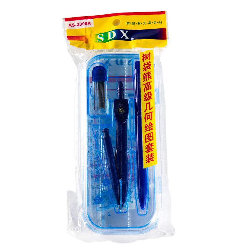 Student Compasses Exam Office Drawing 7-Piece Set Compasses Ruler Set Student Stationery Ruler Set Wholesale