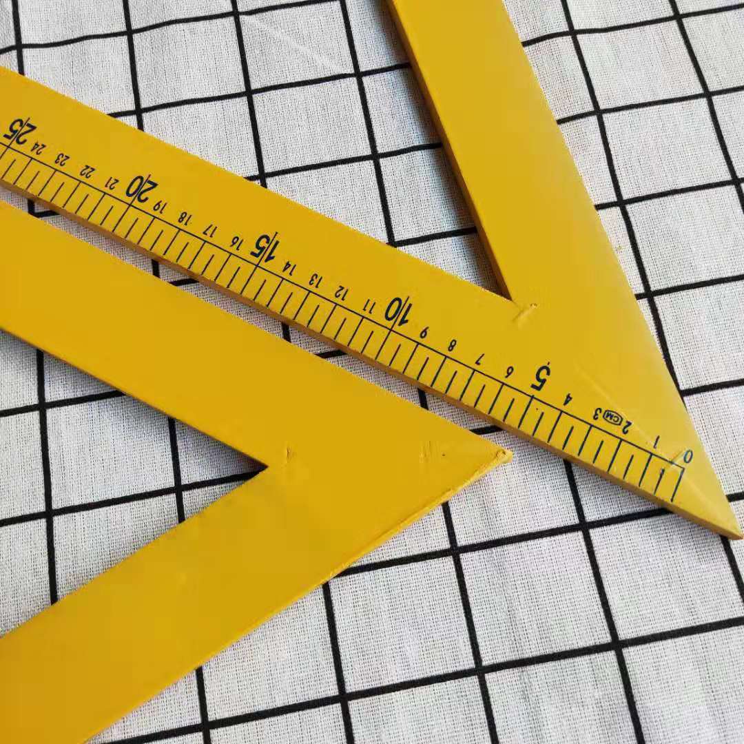 Wooden Teaching Aid Triangular Plate Compasses Protractor 4-Piece Set of Surveying and Mapping Tools Teaching Equipment Wholesale Wooden Set Square