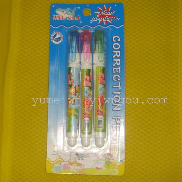 Correction fluid brush head and fixed blister card
