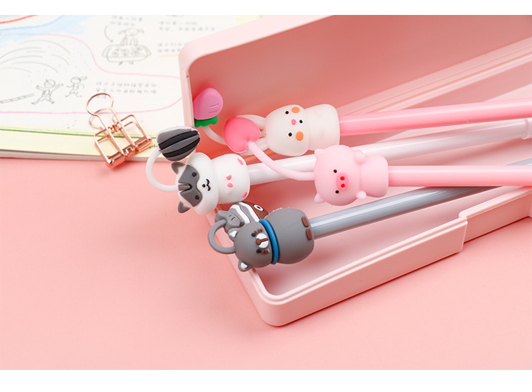 Korean Creative Cartoon Cute Pet Garden Gel Pen Simple Cute Student Exam Ball Pen Writing Signature Pen