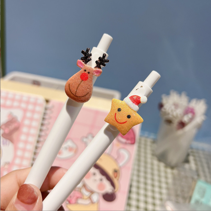 Christmas Holiday Pen Press Ball Pen Black Carbon Pen Press Pen 0.5 Net Red High-Looking Pen Student Gift Pen Christmas Holiday Pen Press Ball Pen Black Carbon Pen Press Pen 0.5 Net Red High-Looking Pen Student Gift Pen