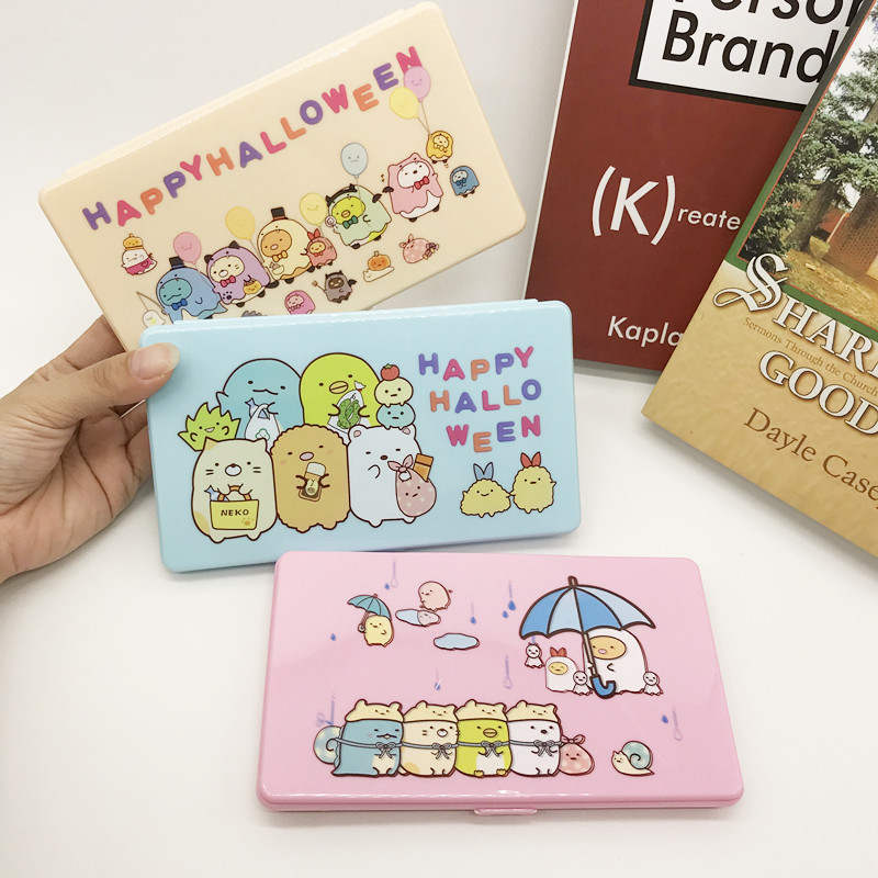 Corner Compasses Ruler Set Cartoon Student Studying Stationery Supplies Biological Compasses Ruler Set Eight-Piece Set Combination