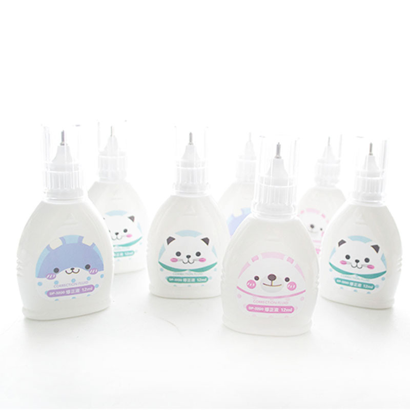 Cartoon Cute Correction Fluid Environmental Safety Correction Fluid 12ml Bottled Correction Fluid Correction Liquid