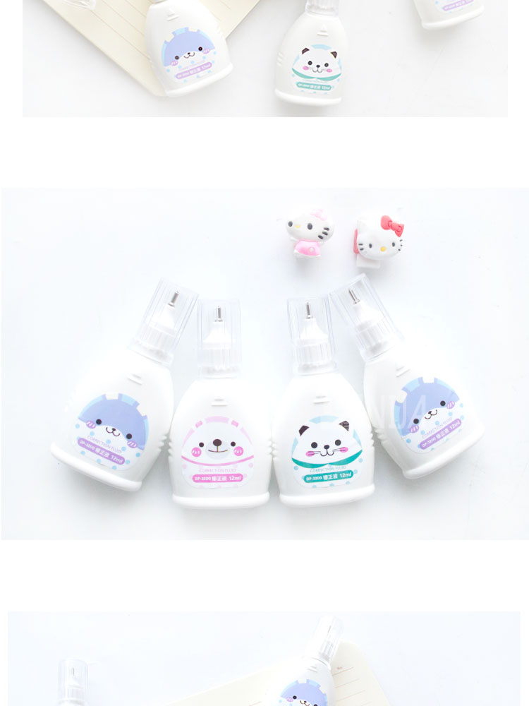 Cartoon Cute Correction Fluid Environmental Safety Correction Fluid 12ml Bottled Correction Fluid Correction Liquid