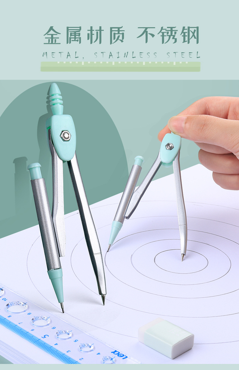 Kabaxiong Ruler Sets Compasses Drawing Four Pieces Ruler Sets Primary and Secondary School Students Set Square Protractor Exam Ruler Set