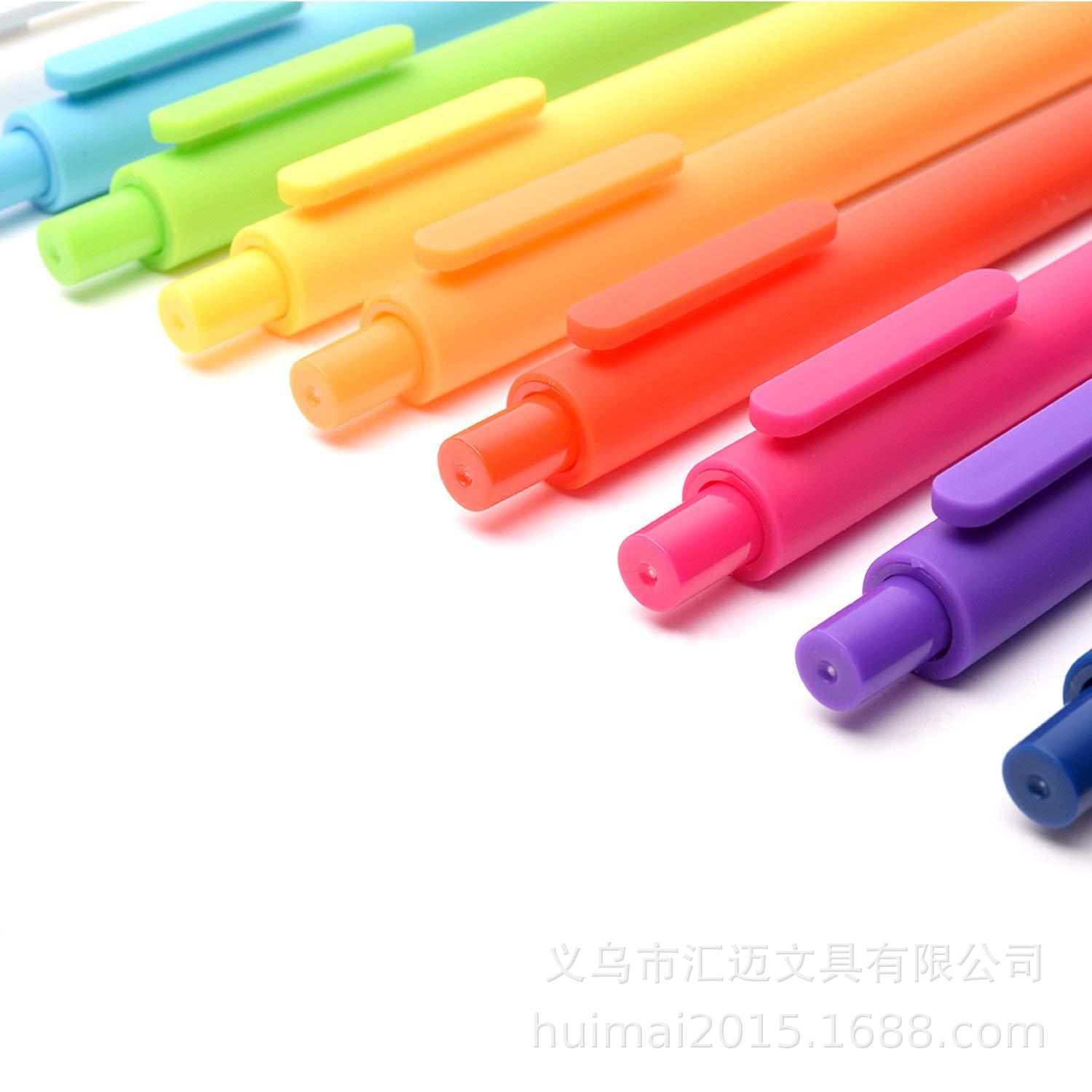 Multicolor candy color neutral pen 0.5mm color students with signature pen ball pen gift creative stationery wholesale