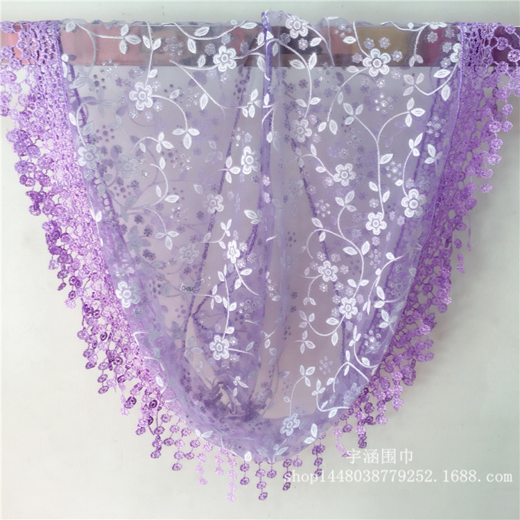 Export Korean Style Four Seasons Foreign Trade Triangle Scarf Lace Hollow Tassel Triangular Binder Lace Scarf Ladies Wholesale Export Korean Style Four Seasons Foreign Trade Triangle Scarf Lace Hollow Tassel Triangular Binder Lace Scarf Ladies Wholesale