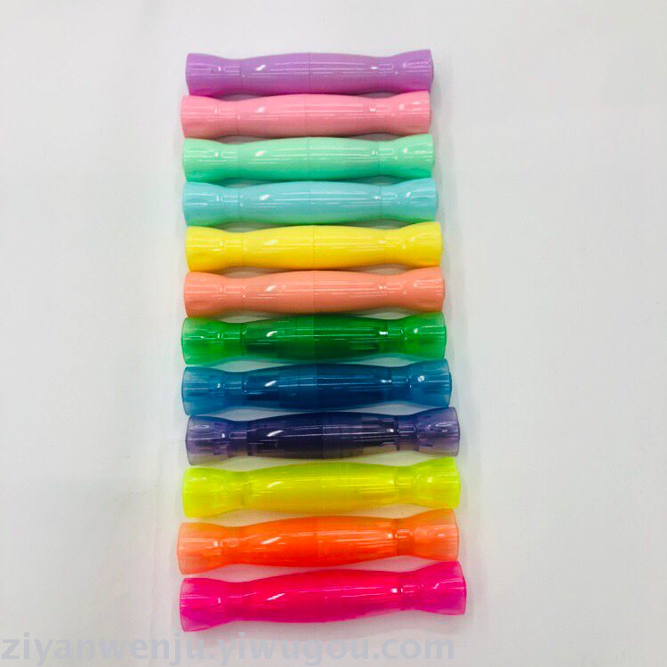 Mini double tip highlighter small highlighter candy color double tip marker