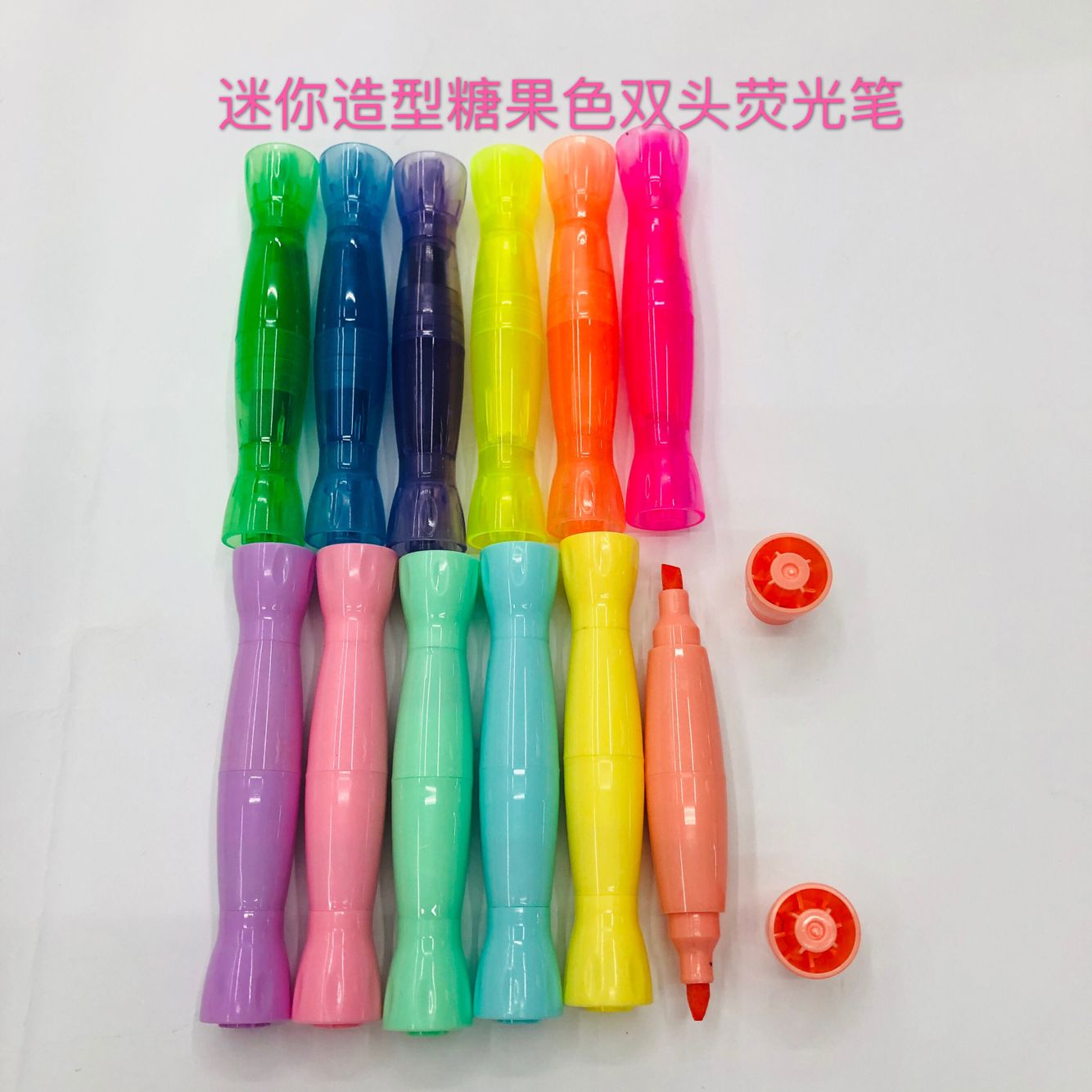 Mini double tip highlighter small highlighter candy color double tip marker