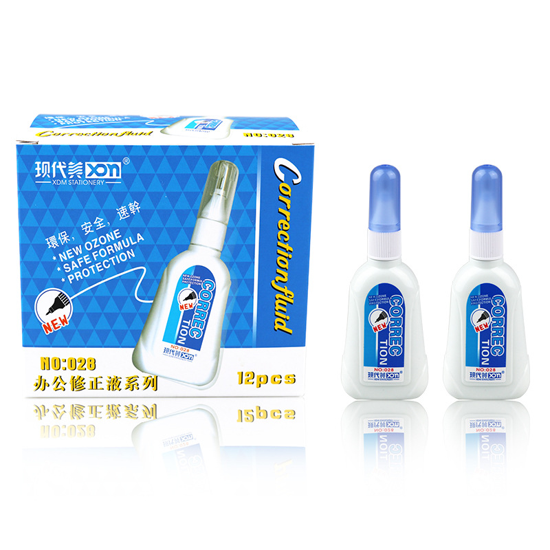 Hyundai Mei 028 Correction Fluid 10ml Office Quick-Drying Correction Fluid Correction Fluid Error Correction Liquid 12 Bottles Wholesale