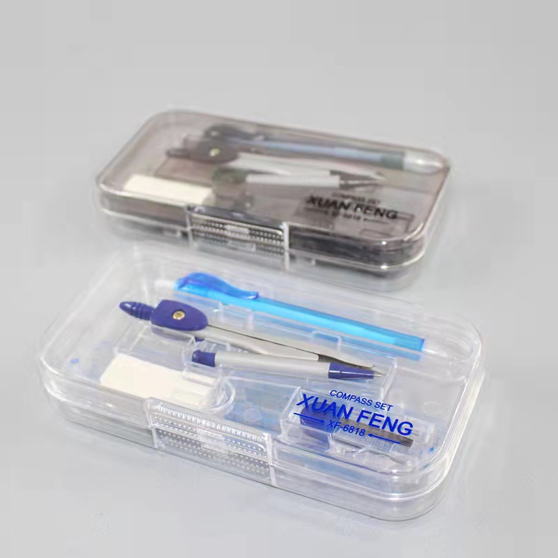 Xuanfeng Compasses Combo 8-Piece Set Uni Rulers Geometric Drawing Engineering Design Student Exam Metal Compass Compasses