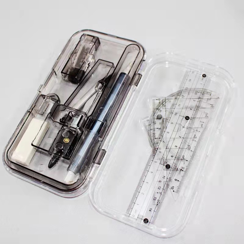 Xuanfeng Compasses Combo 8-Piece Set Uni Rulers Geometric Drawing Engineering Design Student Exam Metal Compass Compasses