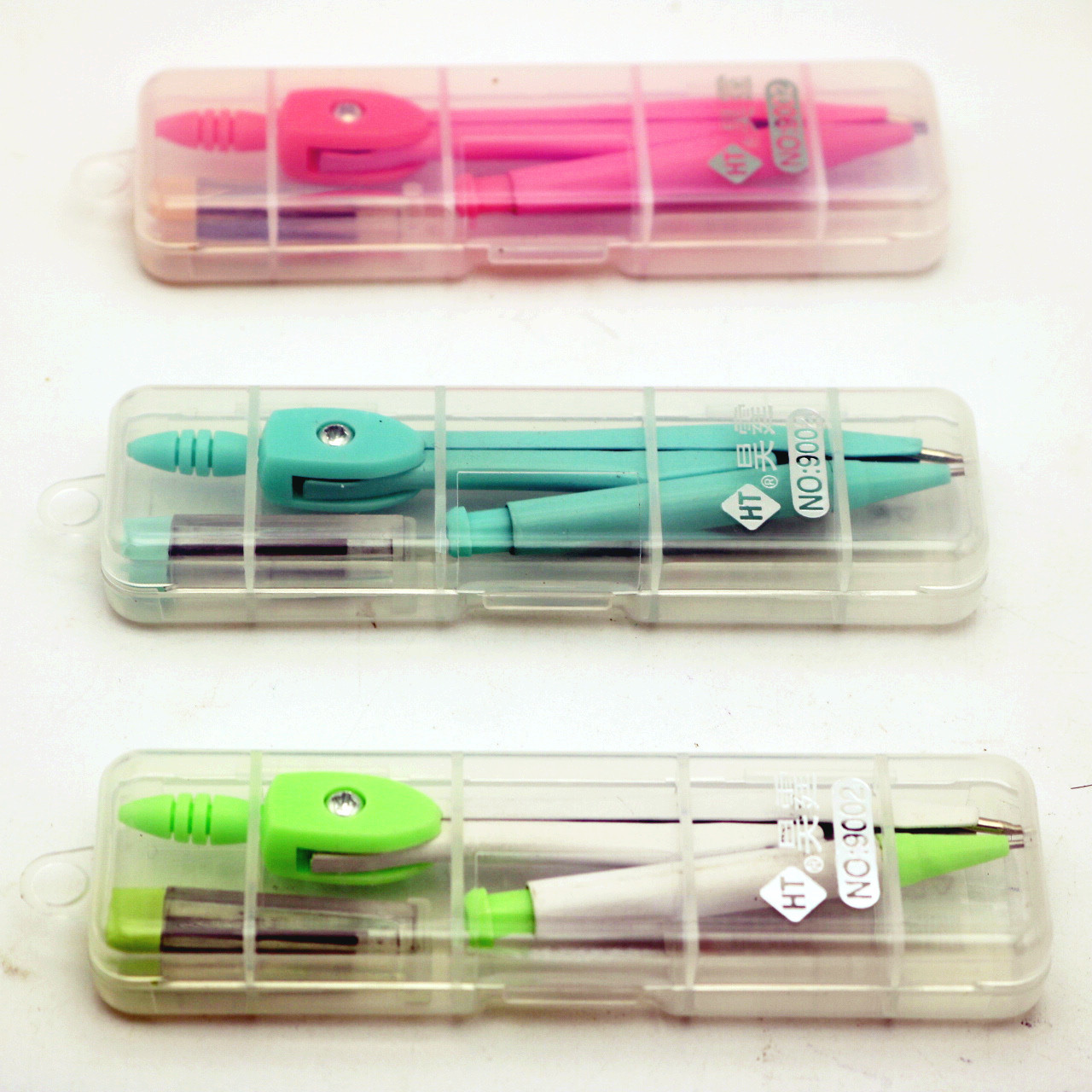 Wholesale Hao Ting 9001 Type Fashion Boxed Compasses Set Containing Mechanical Pencil Lead Metal Quality Student Drawing Instrument