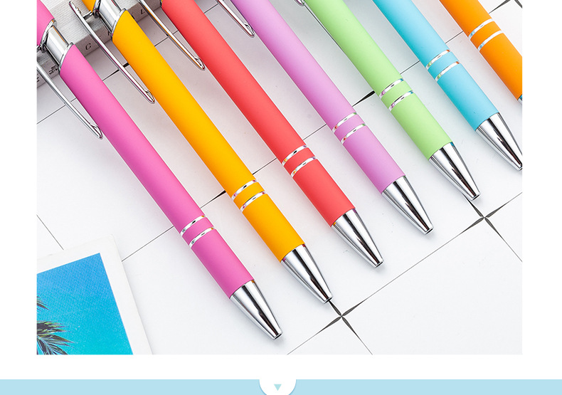 Metal Pressing Pen Aluminum Rod Pen Meiji Pen Capacitor Touch Ball Pen Handwriting Touchscreen Stylus Printing Logo Gift Pen
