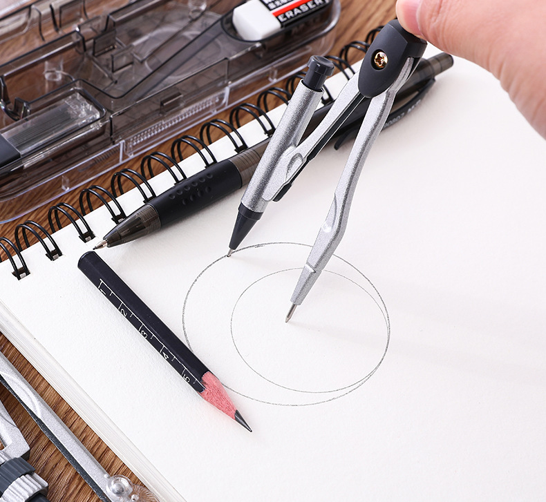 Chenguang Compasses Ruler Set Set Ruler Set Square Protractor Student Exam Drawing Measurement Eight-Piece Set 90807