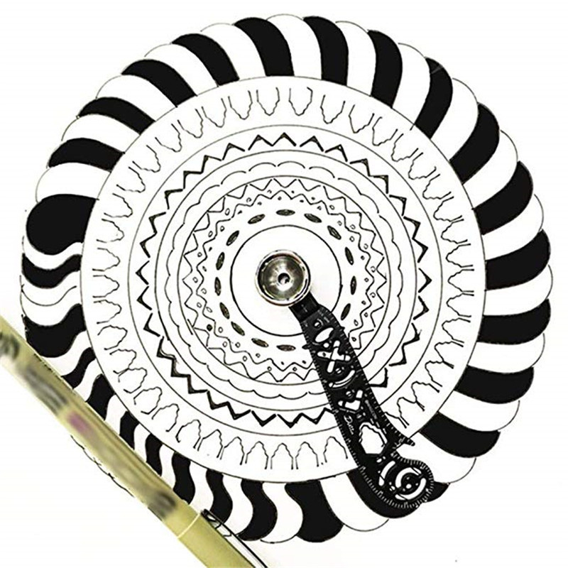 Hot Selling Engineering Drawing Compass Multifunctional Drawing Ruler Creative Personality Magnetic Drawing Drawing Ruler Compasses