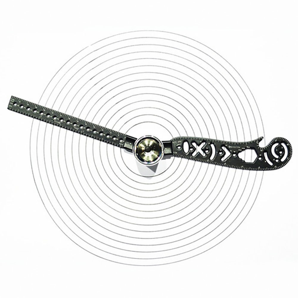 Multifunctional Drawing Ruler Cross-Border Hot Creative Drawing Tools Art Office Compasses with Magnetic Ruler Drawing Supplies