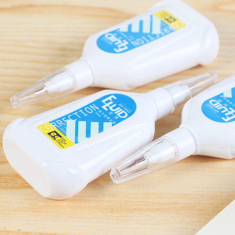 Correction Fluid Learning Office Correction Fluid 16ml Quick-Drying Type Correction Fluid Factory Wholesale 12 PCs Correction Fluid 7053